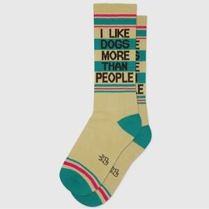 Fun Dog Lover Socks - Green and Tan